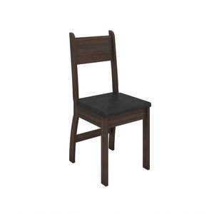 Conjunto 2 Cadeiras Milano Amêndoa Com Preto