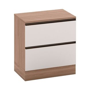 Balcão Com Tampo 80 Cm 1 Porta 1 Gaveta Etna Poliman Móveis Carvalho Oak E Off White