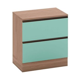 Balcão Com Tampo 80 Cm 1 Porta 1 Gaveta Etna Poliman Móveis Carvalho Oak/menta