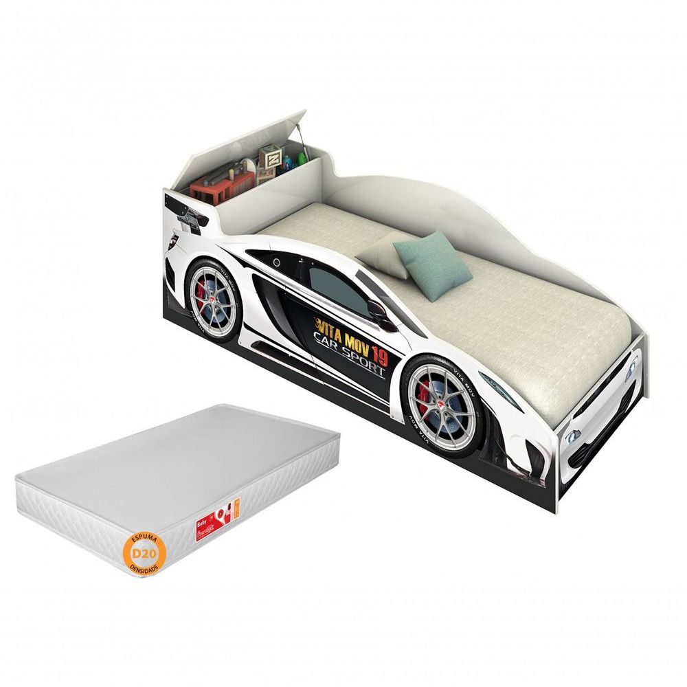 Cama Carro Infantil Evolution Car M08 Vermellho - Mpozenato