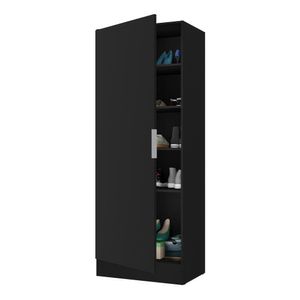 Sapateira 1 Porta Jade Multimóveis V6005 Preta Preto