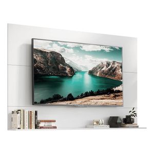 Painel Tv 65" Com Prateleira Amsterdã Up Multimóveis V3641 Branco Branco