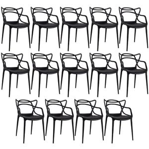 Kit - 14 X Cadeiras Masters Allegra - Preto