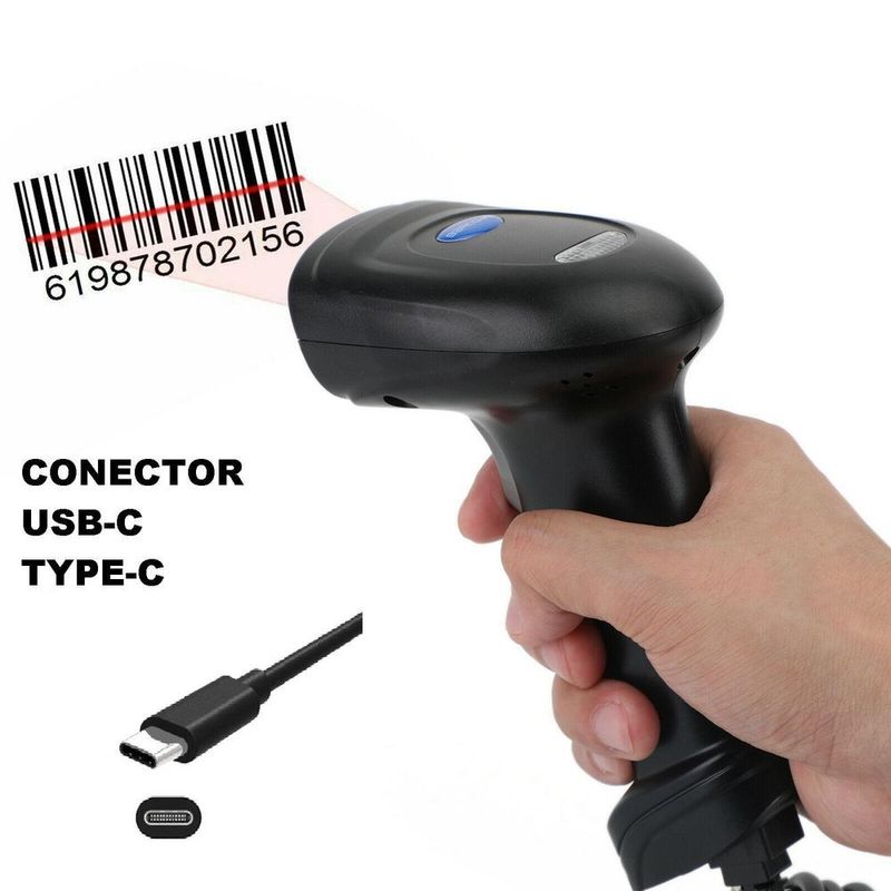 Supermercado Handheld Barcode Scanner, Leitor de Código de Barras