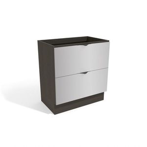 Balcão Nox 2 Gavetas Onix/steel 80cm X 52cm