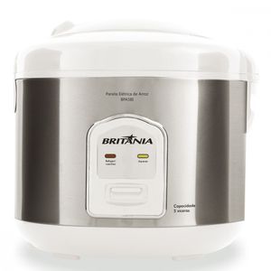 Panela De Arroz Elétrica 5 Xícaras Britânia Bpa5bi Branco Inox 220v
