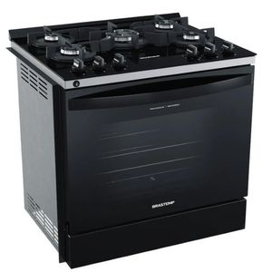 Fogão Brastemp 5 Bocas Embutir Mesa De Vidro Bys5vce Inox Bvolt