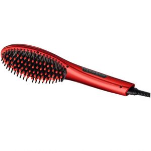 Escova Alisadora Mondial Magic Brush Ea-01 Vermelho Com Preto Bvolt