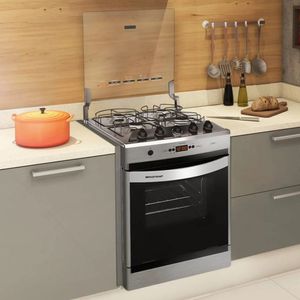 Fogão De Embutir 4 Bocas Brastemp Byo4tar Inox Bvolt