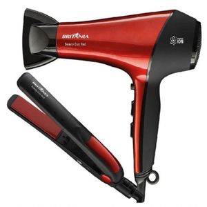 Secador E Prancha Beauty Duo Britânia Vermelho 127v