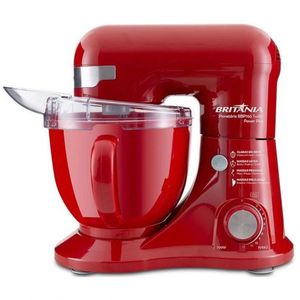 Batedeira Planetária Britânia Power Plus 4,5 Litros 12 Velocidades Bbp760p Vermelho 127v