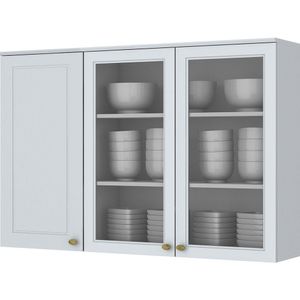 Armário Aéreo Henn 120Cm 3 Portas Americana Branco