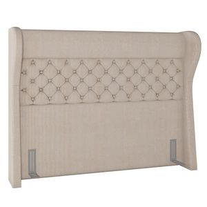 Cabeceira Cama Box Casal Queen 160Cm Trinidad P02 Linho Bege Cru