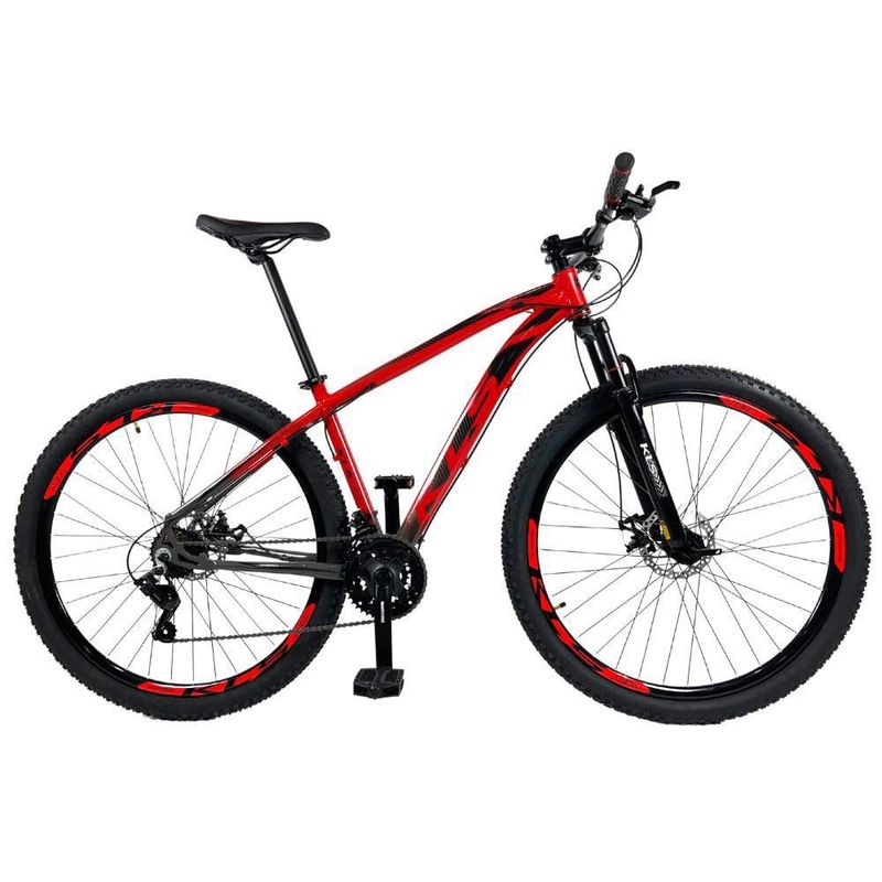 Bicicleta Aro 29 Aluminio Kls Cambios Pedivela Shimano Mtb F. Disco 21 Marchas Vermelho Lb Grafite WebContinental