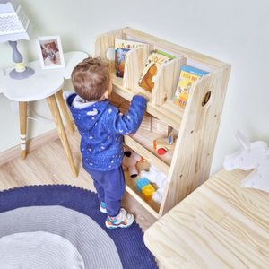 Estante Infantil Aurora 88A x 60L x 34P Cor NATURAL