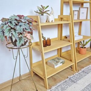 Estante Tipo Escada Pipa 3 Prat 88A X 60L X 38P De Pinus Mel