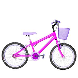 Bicicleta Infantil Feminina Aro 20 Aero Cor Pink E Lilás