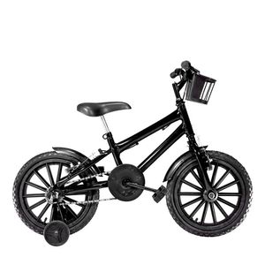 Bicicleta Infantil Masculina Aro 16 Nylon Cor Preta