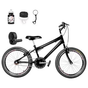 Bicicleta Aro 20 Aero + Kit Passeio E Acelerador Preta
