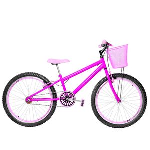 Bicicleta Feminina Aro 24 Aero Cor Pink E Rosa