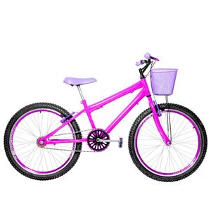 Bicicleta Feminina Aro 24 Aero Cor Pink E Violeta