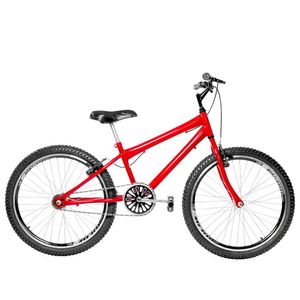 Bicicleta Masculina Aro 24 Aero Cor Vermelha E Preta