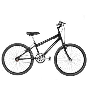 Bicicleta Masculina Aro 24 Alumínio Colorido Cor Preta