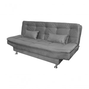 Sofá Cama Casal Reclinável Salomé - Cinza Light