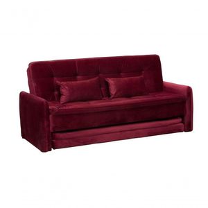 Sofá Cama Reclinável Com Cama Auxiliar Madalena - Veludo Vinho