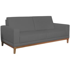 Sofa 2 Lugares 160 Cm Crons Suede Cinza Vazzano Cinza