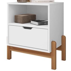 Mesa De Cabeceira 1 Gaveta 004015 Branco Dcasa Branco