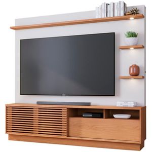 Estante Home Para Tv 70 Polegadas Campeche Freijo Off White Matte Clb Freijo Off White Matte