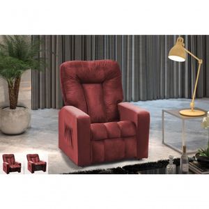 Poltrona Do Papai Reclinável Pallas Mx5 - Veludo Vinho