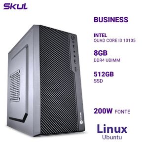 Computador Business B300 Quad Core I3 10105 Mem 8Gb Ddr4 Ssd 512Gb Fonte 200W Linux