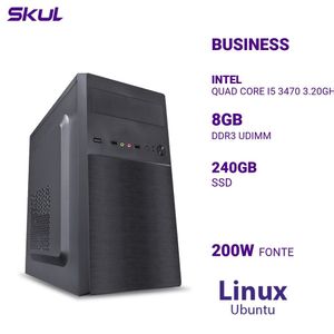 Computador B500 Quad Core I5 3470 3.20Ghz Memória 8Gb Ddr3 Ssd 240Gb Fonte 200W Linux Ubuntu
