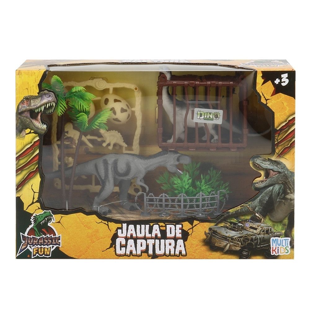 Figura - Dinossauro Rex Attack - Lança Míssil - Verde - Adijomar