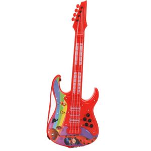Guitarra Elétrica Ladybug Luz E Som Multikids Preto/Vermelho