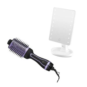 Combo Beauty Escova Secadora Bivolt E Espelho De Mesa Touch Com Led Multi Care - Eb111K