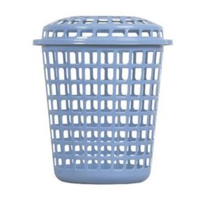 Cesto De Roupa Telado Azul Redondo 30L Multiuso
