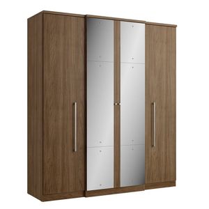 Guarda Roupa De Solteiro 4 Portas 2 Gavetas Thb Splendore Plus Glass Carvalho
