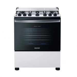 Fogão 6 Bocas Com Acendimento Automático Bfs6ncb Brastemp Branco Bivolt