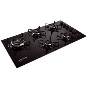 Cooktop Brastemp 5 Bocas Com Touch Timer Ative Bdt85ae Preto Bivolt