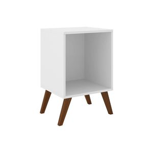Mesa Lateral Retrô Movelbento Mdp Disa Móveis Branco