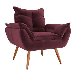 Poltrona Tóquio Tecido Veludo Turkey Eucalipto Matrix Rose