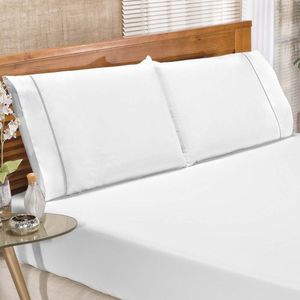 Jogo De Lençol King Classic Percal 180 Fios 3 Peças - Branco