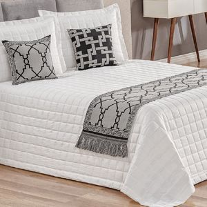 Pezeira Queen Jacquard Rústico Corinto 5 Peças Preto