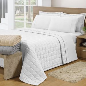 Cobre Leito Casal Soft 3 Peças Branco