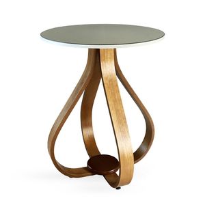 Mesa Lateral De Canto Pés Cebola 60X50Cm Espelhada Branco