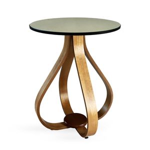 Mesa Lateral De Canto Pés Cebola 70X50Cm Espelhada Preto