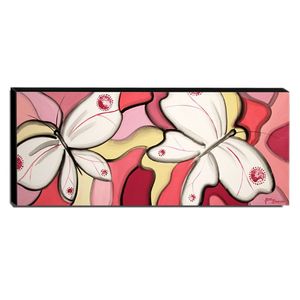 Quadro De Pintura Borboletas 40X105Cm-1408